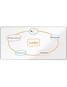 PIZARRA BLANCA NOBO PREMIUM PLUS 240x120cm MELAMINA