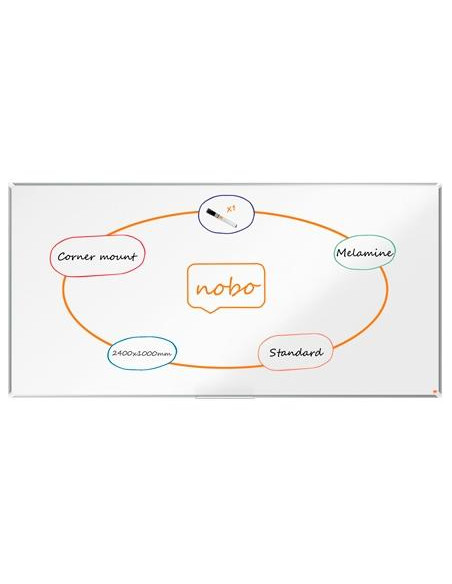 NOBO PIZARRA BLANCA PREMIUM PLUS 240X120CM MELAMINA BLANCO