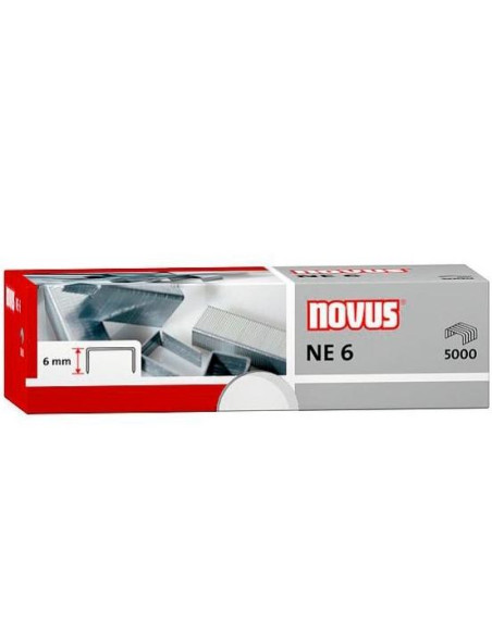 NOVUS GRAPAS NE 6 SUPER PARA GRAPADORAS ELÉCTRICAS CAJA -5000U-