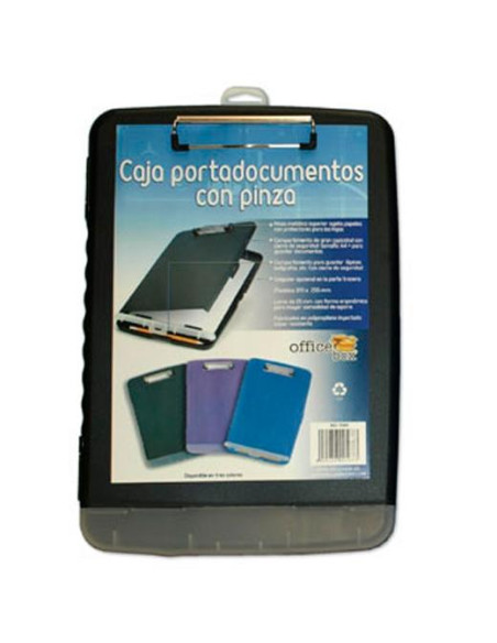 OFFICE BOX CAJA PORTADOCUMENTOS CON PINZA NEGRO
