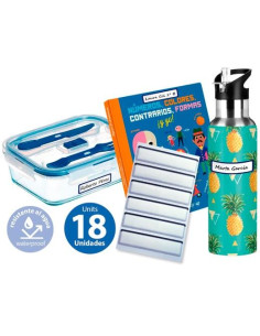 OFFICE BOX ETIQUETAS ADHESIVAS PLASTIFICADAS PARA IDENTIFICAR OBJETOS 7X15CM PACK 18 UD BLANCO