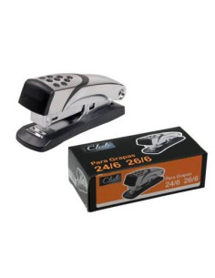 OFFICE CLUB GRAPADORA METÁLICA N4 PARA 20 HOJAS NEGRO