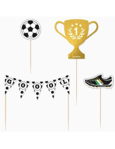 OH YEAH TOPPERS DECORACIÓN TARTA FÚTBOL PACK DE 4U