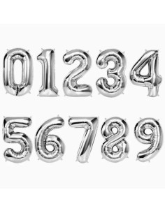 OH YEAH GLOBO POLIAMIDA N8 100CM PLATA METALIZADO