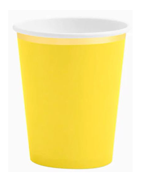 OH YEAH VASO AMARILLO METALIZADO 9OZ 270CC PACK 6U