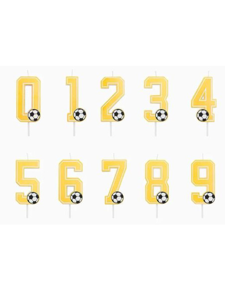 OH YEAH VELA FÚTBOL 75CM NÚMERO 4 AMARILLO