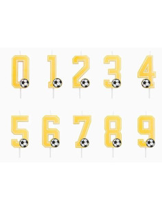 OH YEAH VELA FÚTBOL 75CM NÚMERO 8 AMARILLO