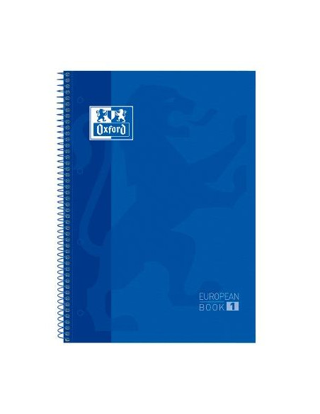 OXFORD CUADERNO CLASSIC EUROPEANBOOK 1 WRITE&ERASE 80H A4 5X5MM MICROPERFORADO TEXTRADURA AZUL MARINO