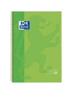 OXFORD CUADERNO CLASSIC EUROPEANBOOK 1 WRITE&ERASE 80H A4 5X5MM MICROPERFORADO TEXTRADURA VERDE MANZANA
