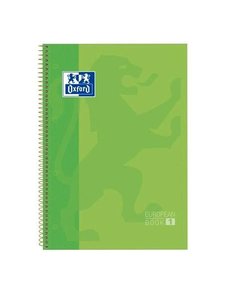 OXFORD CUADERNO CLASSIC EUROPEANBOOK 1 WRITE&ERASE 80H A4 5X5MM MICROPERFORADO TEXTRADURA VERDE MANZANA