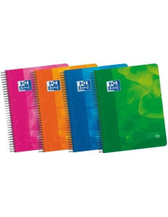 OXFORD CUADERNO LAGOON EUROPEANBOOK 4 MICROPERFORADO 120H 50 GRATIS A4 1 LÍNEA 4 SEP TPLÁSTICO PACK 5 UD CSURTIDOS