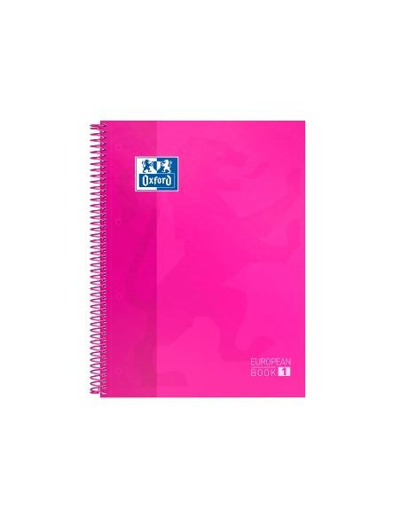 OXFORD CUADERNO CLASSIC EUROPEANBOOK 1 WRITE&ERASE 80H A4 5X5MM MICROPERFORADO TEXTRADURA FUCSIA
