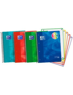 OXFORD CUADERNO LAGOON EUROPEANBOOK 5 MICROPERFORADO 120H 50 GRATIS A4 5X5MM TPLÁSTICO PACK 5 UD CSURTIDOS