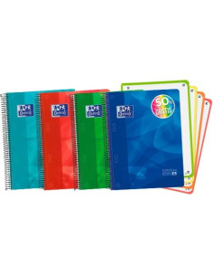 OXFORD CUADERNO LAGOON EUROPEANBOOK 4 MICROPERFORADO 120H 50 GRATIS A5 5X5 TPLÁSTICO PACK 5 UD CSURTIDOS