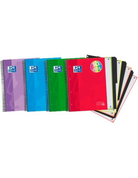 OXFORD CUADERNO CLASSIC EUROPEANBOOK 4 WRITE&ERASE 120H A4 5X5 MICROPERFORADO CON SEPARADORESTEXTRADURA  CSURTIDOS