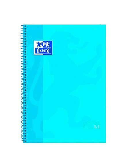 OXFORD CUADERNO CLASSIC EUROPEANBOOK 1 WRITE&ERASE 80H A4 5X5MM MICROPERFORADO TEXTRADURA TURQUESA