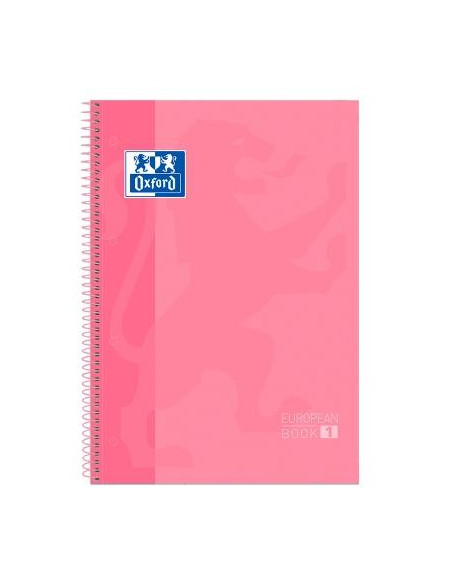 OXFORD CUADERNO CLASSIC EUROPEANBOOK 1 WRITE&ERASE 80H A4 5X5MM MICROPERFORADO TEXTRADURA ROSA CHICLE