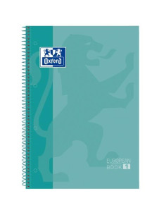 OXFORD CUADERNO CLASSIC EUROPEANBOOK 1 WRITE&ERASE 80H A4 1 LINEA MICROPERFORADO TEXTRADURA PACK 5 UD ICE MINT