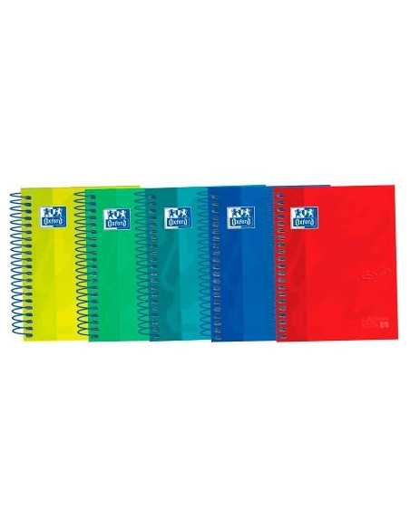 BLOC OXFORD SCHOOL EUBOOK 4 TOUCH microtapa EXTRA A6 120h CUADRIC5x5 90g SURTIDO 5 col