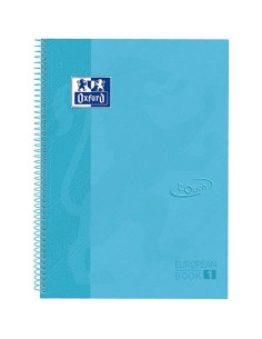 OXFORD CUADERNO EUROPEANBOOK 1 TOUCH WRITE&ERASE 80H A4 5X5MM MICROPERFORADO TEXTRADURA AZUL PASTEL