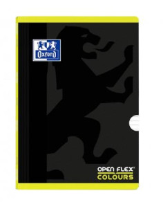 OXFORD LIBRETA GRAPADA OPENFLEX COLOUR 48H A4 90GR 1 LÍNEA 2M TAPA DE PLÁSTICO PACK 10 UD LIMA