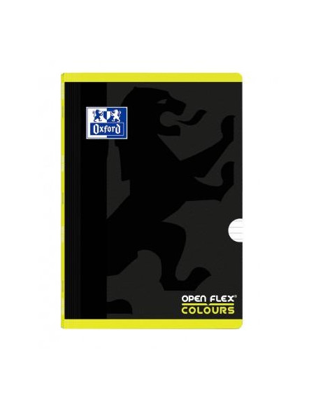 LIBRETA GRAPADA OXFORD SCHOOL OPENFLEX COLOURS A4 48h CON BANDA HORIZONTAL LIMA