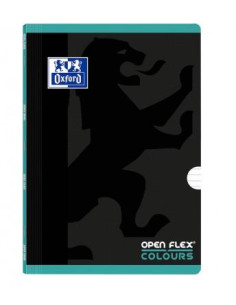 OXFORD LIBRETA GRAPADA OPENFLEX COLOUR 48H A4 90GR 1 LÍNEA 2M TAPA DE PLÁSTICO PACK 10 UD ICE MINT