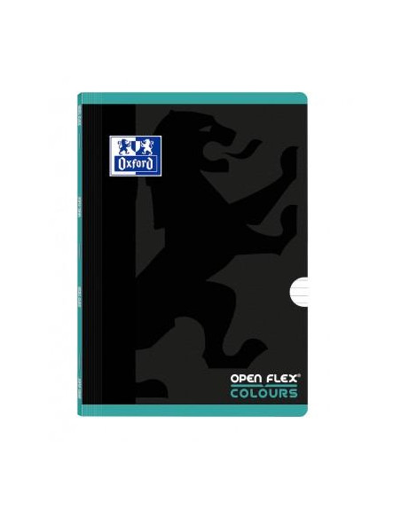 OXFORD LIBRETA GRAPADA OPENFLEX COLOUR 48H A4 90GR 1 LÍNEA 2M TAPA DE PLÁSTICO PACK 10 UD ICE MINT