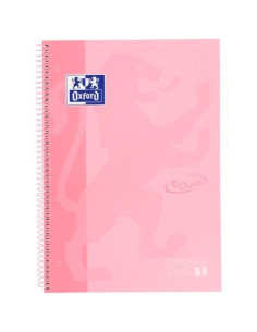 OXFORD CUADERNO TOUCH EUROPEANBOOK 1 WRITE&ERASE 80H A4 5X5MM MICROPERFORADO TEXTRADURA FLAMINGO PASTEL