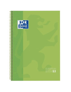 OXFORD CUADERNO CLASSIC EUROPEANBOOK 1 WRITE&ERASE 80H A4 1 LINEA MICROPERFORADO TEXTRADURA PACK 5 UD VERDE MANZANA