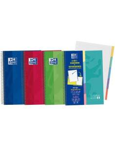 OXFORD CUADERNO EUROPEANBOOK 5 SCHOOL 5 PESTAÑAS 100H A4 5X5 TEXTRADURA CSURTIDOS