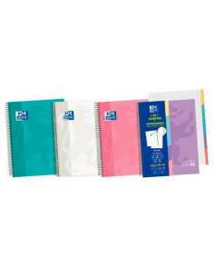 OXFORD CUADERNO EUROPEANBOOK 5 CLASSIC PESTAÑAS MICROPERFORADO 100H A5 5X5 5 TEXTRADURA  CSURTIDOS PASTEL