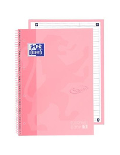 OXFORD CUADERNO TOUCH EUROPEANBOOK 1 WRITE&ERASE 80H A4 1 LÍNEA MICROPERFORADO TEXTRADURA PACK 5 UD FLAMINGO PASTEL