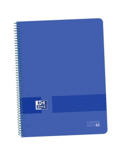 OXFORD CUADERNO LIVE&GO EUROPEANBOOK 1 80H A4 5X5MM MICROPERFORADO TPLÁSTICO PACK 5 UD AZUL MARINO