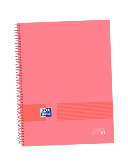 OXFORD CUADERNO &YOU EUROPEANBOOK 1 WRITE&ERASE A4 80H 5X5MM MICROPERFORADO TEXTRADURA PACK 5 UD WATERMELON