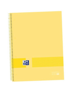 OXFORD CUADERNO &YOU EUROPEANBOOK 1 WRITE&ERASE 80H A4 5X5MM MICROPERFORADO TEXTRADURA PACK 5 UD BANANA