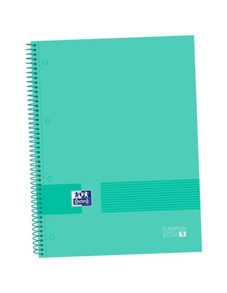 OXFORD CUADERNO &YOU EUROPEANBOOK 1 WRITE&ERASE 80H A4 5X5MM MICROPERFORADO TEXTRADURA PACK 5 UD SOFT MINT GREEN