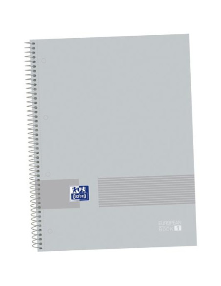OXFORD CUADERNO &YOU EUROPEANBOOK 1 WRITE&ERASE 80H A4 5X5MM MICROPERFORADO TEXTRADURA PACK 5 UD PURE GREY