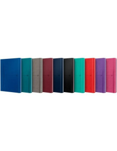 OXFORD CUADERNO COSIDO SIGNATURE 80H B5 1 LÍNEA TAPA EXTRADURA SÍMIL PIEL CSURTIDOS VIVOS