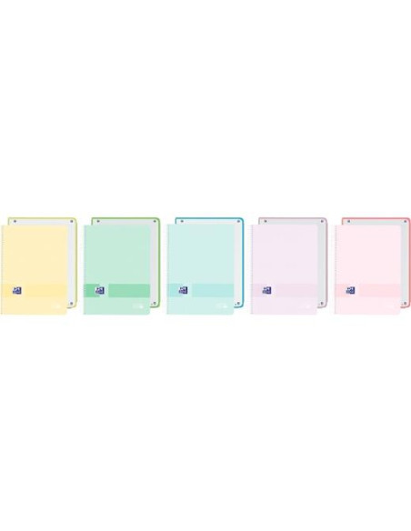 OXFORD CUADERNO EUROPEANBOOK 1 LIVE&GO  80H A4 5X5 TAPA PLÁSTICO OPACO CSURTIDOS PASTEL