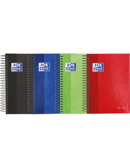 AGENDA ESCOLAR 2025-26 OXFORD SCHOOL ESPIRAL tapa EXTRADURA 8 DP SURTIDO 4 col