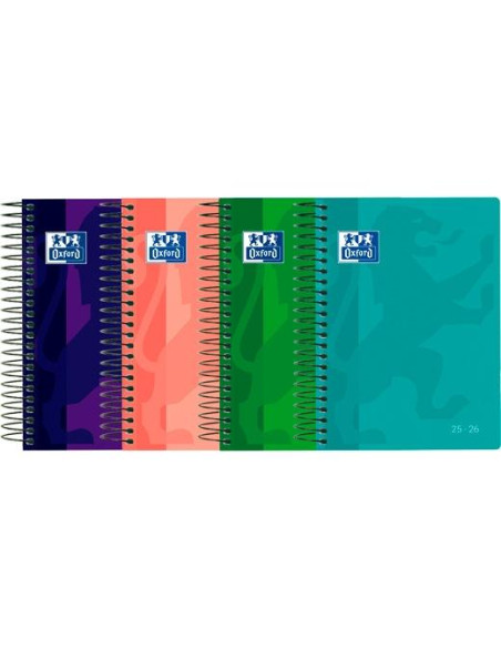 AGENDA ESCOLAR 2025-26 OXFORD CATALAN SCHOOL ESPIRAL tapa PP 8 DP SURTIDO 4 col