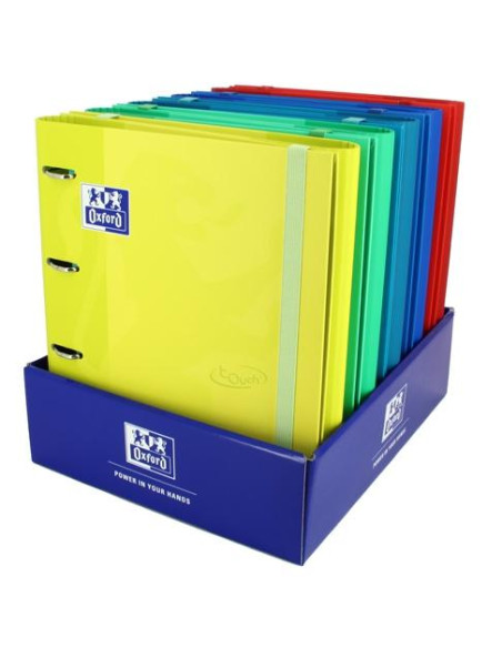 OXFORD CARPETA ANILLAS 4X35 EUROPEANBINDER TOUCH A4 CRECAMBIO 100 HOJAS 90GR 5X5 SURTIDOS
