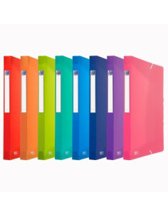 CARPETA de PROYECTOS OXFORDELBA URBAN PP TRANSLUCIDO A4 GOMAS  25 cm SURTIDO 8 colores
