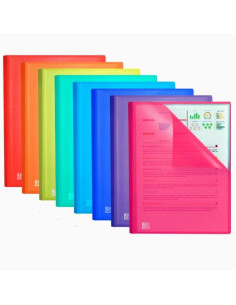 OXFORD CARPETA 30 FUNDAS CRISTAL FIJAS URBAN PP COLORES SURTIDOS A4 -10U-