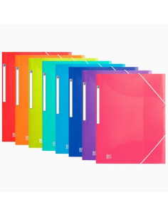 OXFORD CARPETA DE GOMAS URBAN PP TRASLÚCIDO A4 C SOLAPAS COLORES SURTIDOS