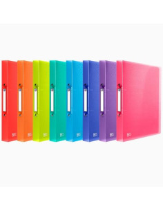 OXFORD CARPETA DE ANILLAS 2X30 URBAN PP A4 COLORES SURTIDOS TRANSLÚCIDOS