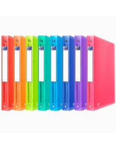 OXFORD CARPETA DE ANILLAS 4X30 URBAN PP A4 COLORES SURTIDOS TRANSLÚCIDOS