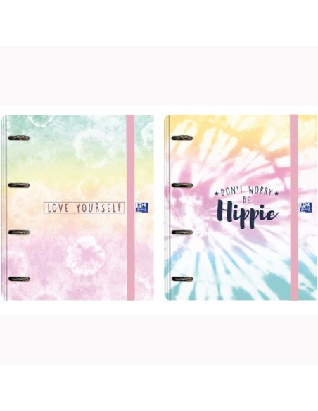 OXFORD TIE DYE CARPETA DE ANILLAS 4X35MM EUROPEANBINDER CRECAMBIO 5 SECCIONES 5X5 A4 MULTICOLOR