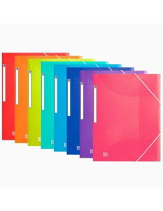 OXFORD CARPETA DE GOMAS URBAN PP TRASLÚCIDO A3 C SOLAPAS COLORES SURTIDOS
